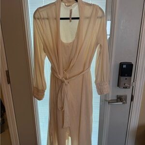 Soma Cream Long Sleeve Robe NWT+Soft Terry Cover Up NWOT in Coconut